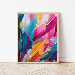 Kleurrijke Abstracte moderne kunst Poster
