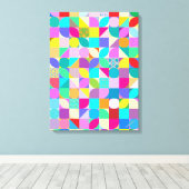 Kleurrijke abstracte moderne vormgeving canvas afd (Insitu (Houten vloer))