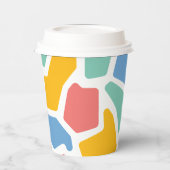 Kleurrijke Abstracte mozaïek Papieren Bekers (Links)
