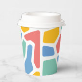 Kleurrijke Abstracte mozaïek Papieren Bekers (Rechts)