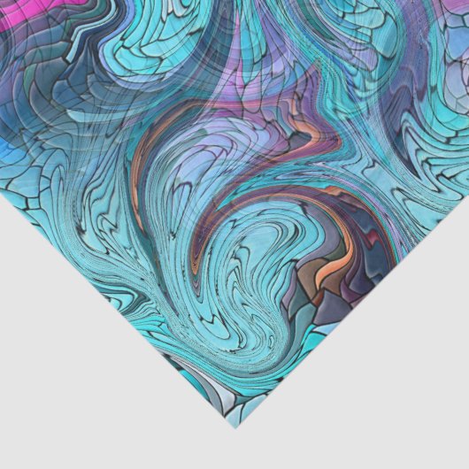 Kleurrijke Abstracte mozaïekzeemeermin of drakensc Tissuepapier (Detail)