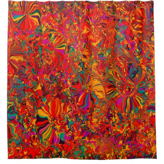 Kleurrijke Abstracte multikleurenachtergrond Douchegordijn (Voorkant)