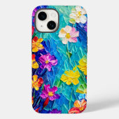 Kleurrijke Abstracte olie Schilderen van lentevloe Case-Mate iPhone Case (Achterkant)