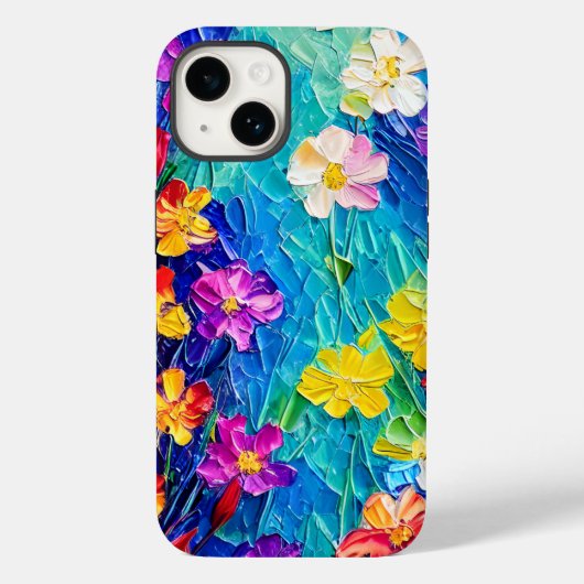 Kleurrijke Abstracte olie Schilderen van lentevloe Case-Mate iPhone Case (Achterkant)
