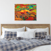 Kleurrijke Abstracte olieverf Pattern Art Canvas Afdruk (Insitu (Slaapkamer))