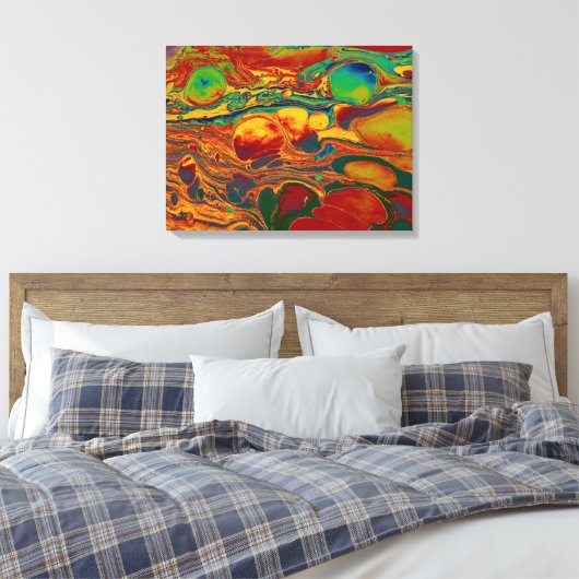 Kleurrijke Abstracte olieverf Pattern Art Canvas Afdruk (Insitu (Slaapkamer))