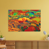 Kleurrijke Abstracte olieverf Pattern Art Canvas Afdruk (Insitu (Woonkamer))