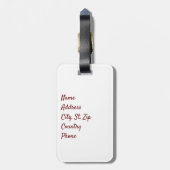 Kleurrijke abstracte olifant bagagelabel (Achterkant verticaal)