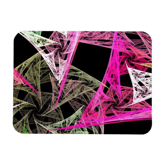 Kleurrijke Abstracte origami Magneet (Horizontaal)