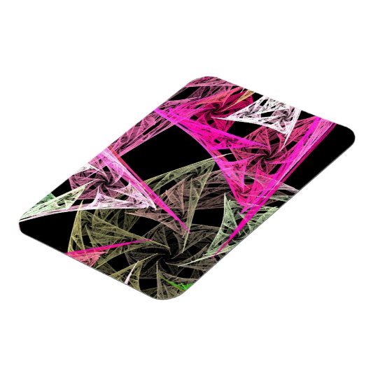 Kleurrijke Abstracte origami Magneet (Linkerzijde)