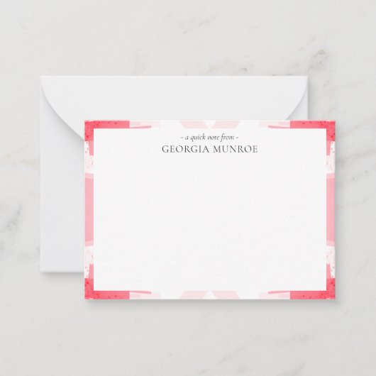 Kleurrijke Abstracte Patroon Art gepersonaliseerd Notitiekaartje (Voorkant)