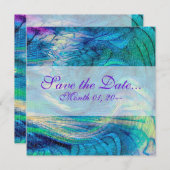 Kleurrijke Abstracte Pauw Kunst Aankondigingen (Voorkant / Achterkant)