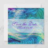 Kleurrijke Abstracte Pauw Kunst Aankondigingen (Voorkant)