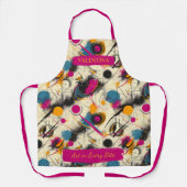 Kleurrijke Abstracte penseelstreek met aangepaste Schort (Voorkant)