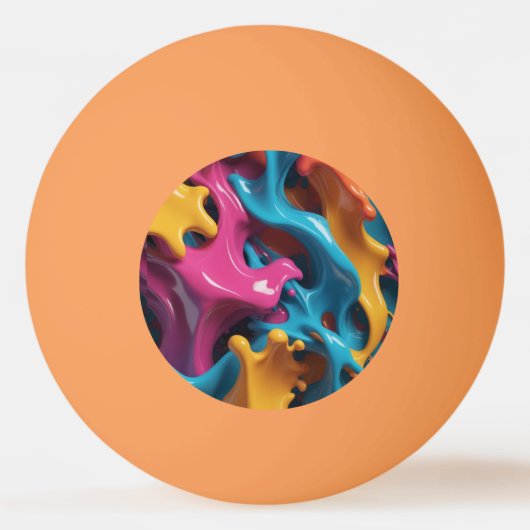 Kleurrijke Abstracte Ping Pong Bal Pingpongballen (Voorkant)