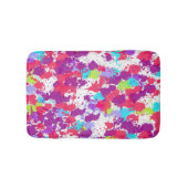 Kleurrijke Abstracte plakband verf, rood en Paars Badmat (Voorkant)