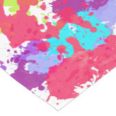 Kleurrijke Abstracte plakband verf, rood en Paars Korte Tafelloper (Hoek)