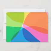 Kleurrijke Abstracte Rainbow Custom Graduation Par Bedankkaart (Achterkant)