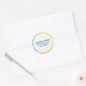 Kleurrijke Abstracte Rainbow Custom Graduation Par Ronde Sticker (Envelop)