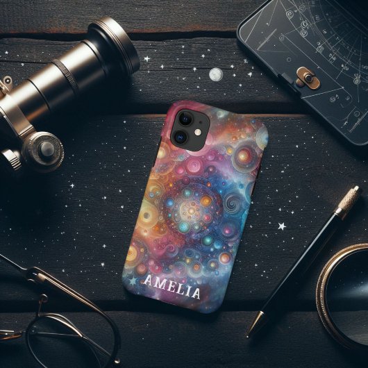 Kleurrijke Abstracte Rainbow Orbs Celestial Case-Mate iPhone Case