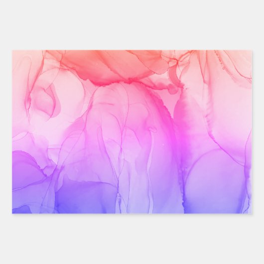 Kleurrijke Abstracte regenboogstralen Inpakpapier Vel (Voorkant)