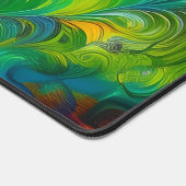 Kleurrijke Abstracte regenboogwervelingen Bureaumat (Hoek)