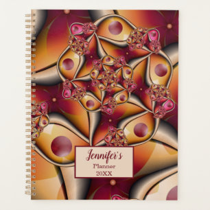 Kleurrijke Abstracte Rode Oranje Fantasie Fractale Planner