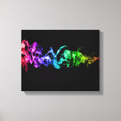 Kleurrijke Abstracte rook - een regenboog in de do Canvas Afdruk (Voorkant)
