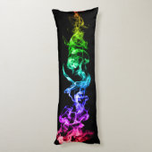 Kleurrijke Abstracte rook - een regenboog in de do Lichaamskussen (Achterkant (Verticaal))