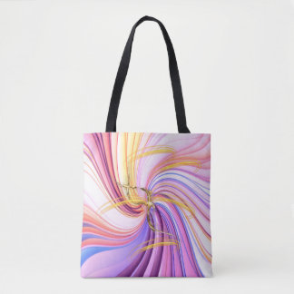 Kleurrijke Abstracte Roze Paarse Gouden Draai Tas