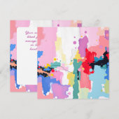 Kleurrijke Abstracte Schilderij Spetters/Druppels, (Voorkant / Achterkant)