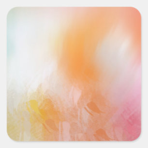 Kleurrijke Abstracte Sjabloon Roze Rood Geel Blauw Vierkante Sticker