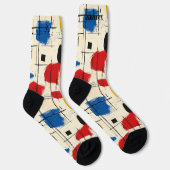 Kleurrijke Abstracte Sokken met Geometrische Kwast (Rechts)