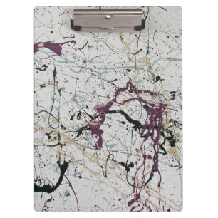 Kleurrijke Abstracte Splatter Schilderij Klembord