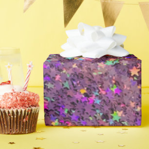 Kleurrijke Abstracte Starry Glitter Cadeaupapier