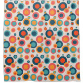 Kleurrijke Abstracte Stippen Douchegordijn (Voorkant)