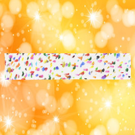 Kleurrijke Abstracte Stippen Patroon Korte Tafelloper