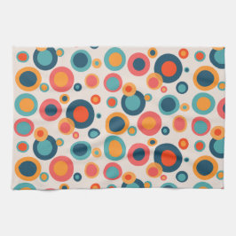 Kleurrijke Abstracte Stippen Theedoek