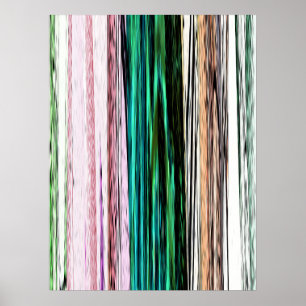 Kleurrijke Abstracte strepen #123 Poster