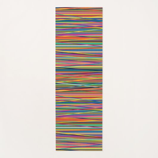 Kleurrijke abstracte strepen ontwerpen het gezicht yogamat (Voorkant)