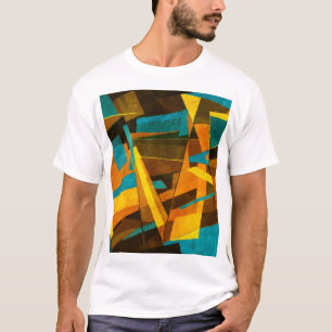 Kleurrijke Abstracte strepen: verftextuur T-shirt