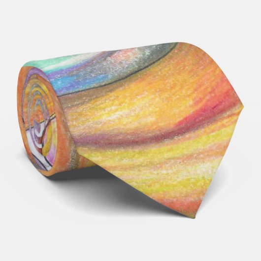 Kleurrijke abstracte stropdas, modern design stropdas (Opgerold)