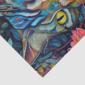 Kleurrijke Abstracte Tabby Kat Tissuepapier (Detail)