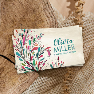 Kleurrijke Abstracte tak kunst Visitekaartje