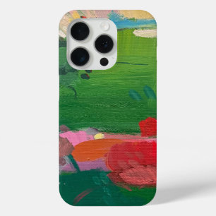 Kleurrijke Abstracte tekenverf iPhone 15 Pro Case