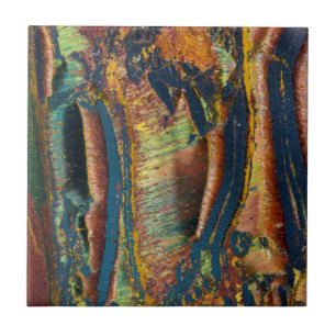 Kleurrijke abstracte Tijgeroog Tegeltje
