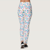 Kleurrijke abstracte tulp bloemmotief leggings (Achterkant)