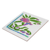 Kleurrijke Abstracte ventilator Tegeltje (Zijkant)