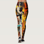 Kleurrijke Abstracte verf #14 Leggings (Achterkant)