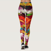 Kleurrijke Abstracte verf #4 Leggings (Achterkant)